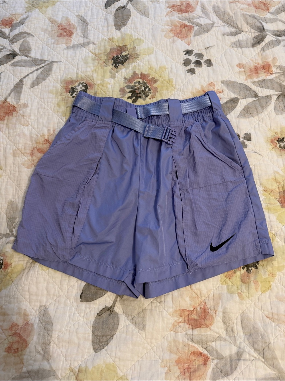 Nike Women's Periwinkle Athletic Shorts with removable Belt
